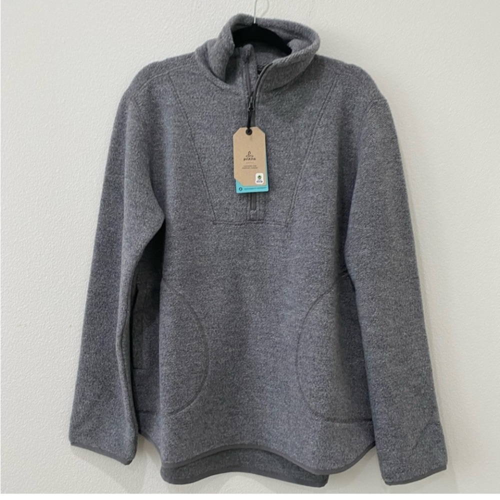 NWT Prana Truckee Sweater Tunic Heather Gray Size L